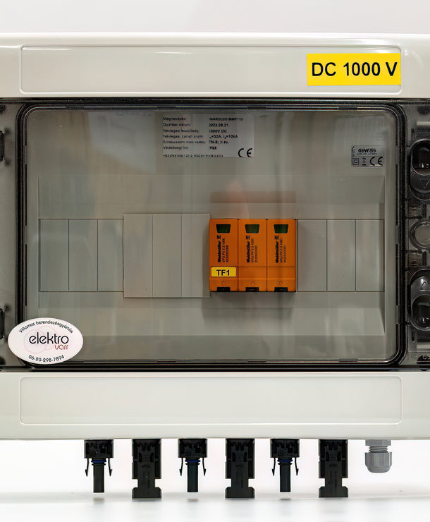 DC oldali 2 string - 1 munkapont védelmi dobozok