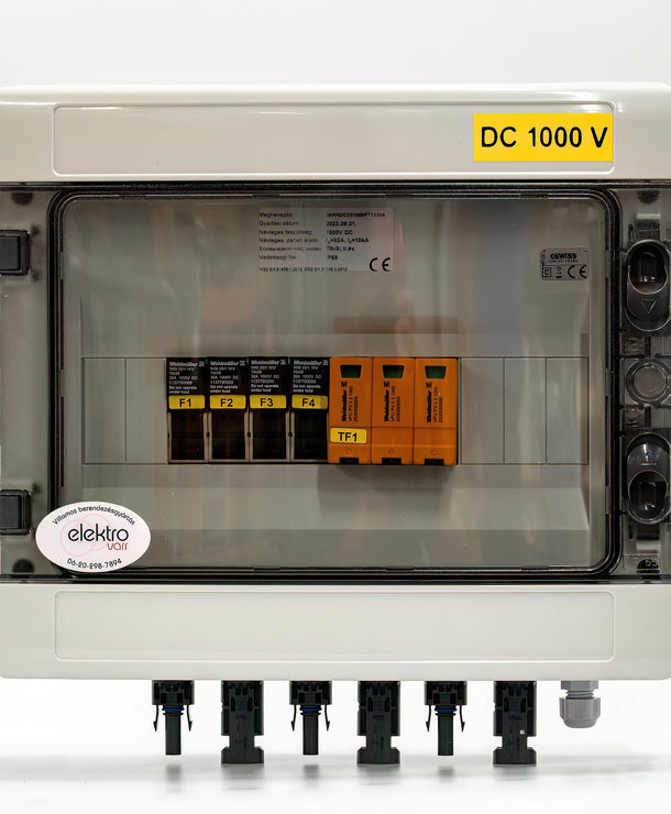 DC oldali 2 string - 1 munkapont védelmi dobozok