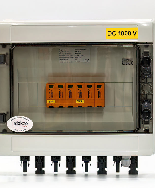 DC oldali 2 string - 2 munkapont védelmi dobozok