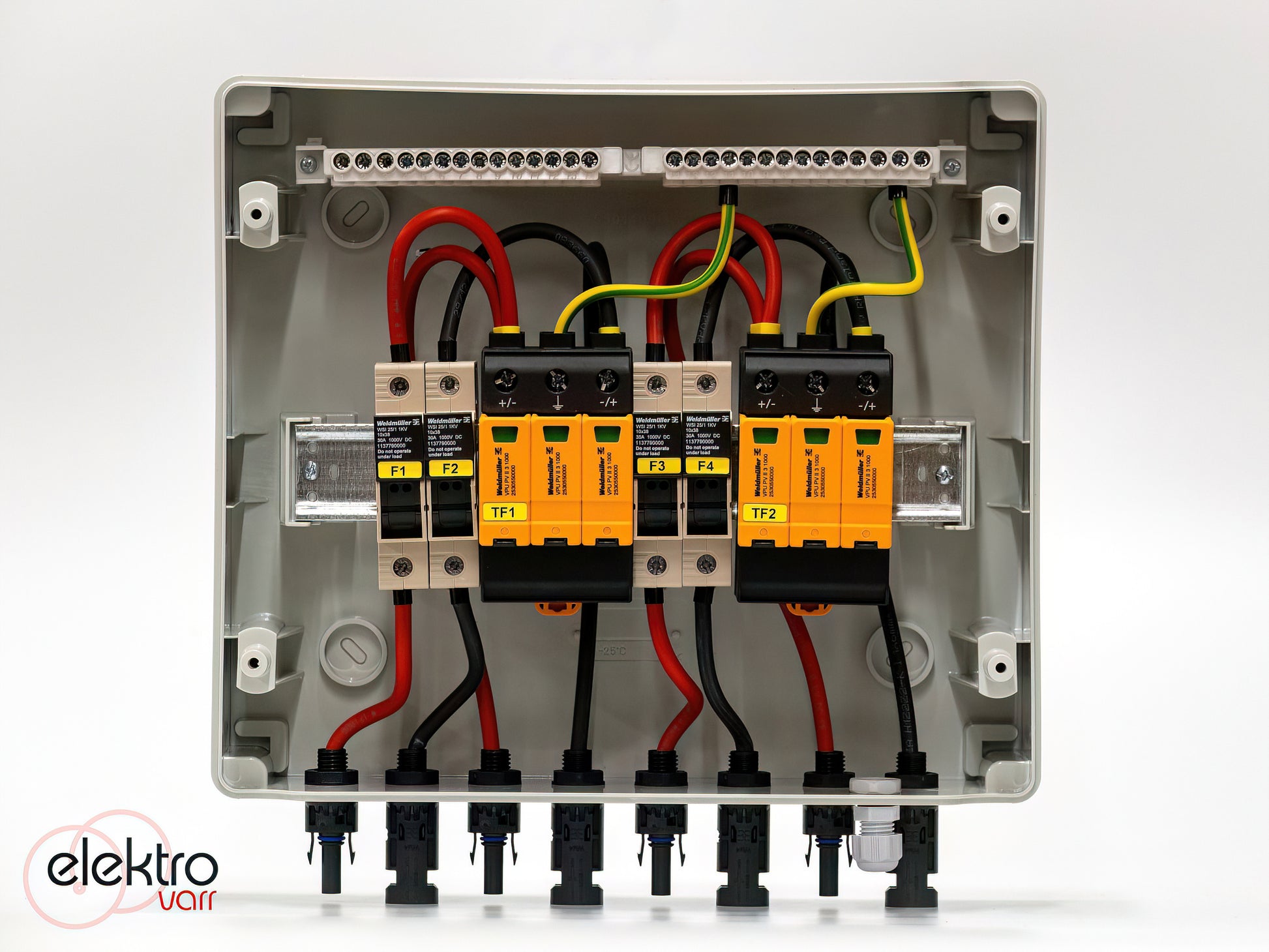 DC oldali 2 string - 2 munkapont védelmi dobozok