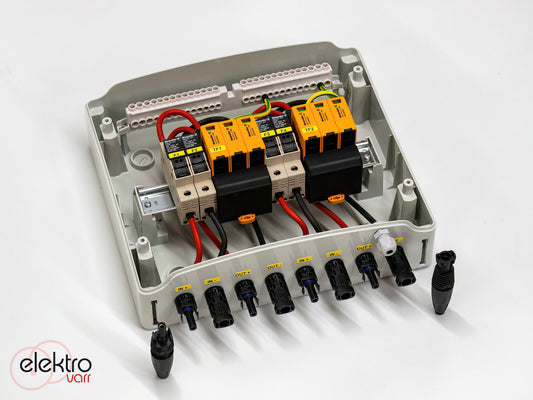 DC oldali 2 string - 2 munkapont védelmi dobozok